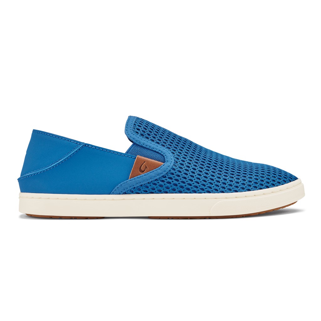 Olukai Womens Pehuea Breathable Slip-On Shoes - Blue ( Singapore 637-KMWRSF )